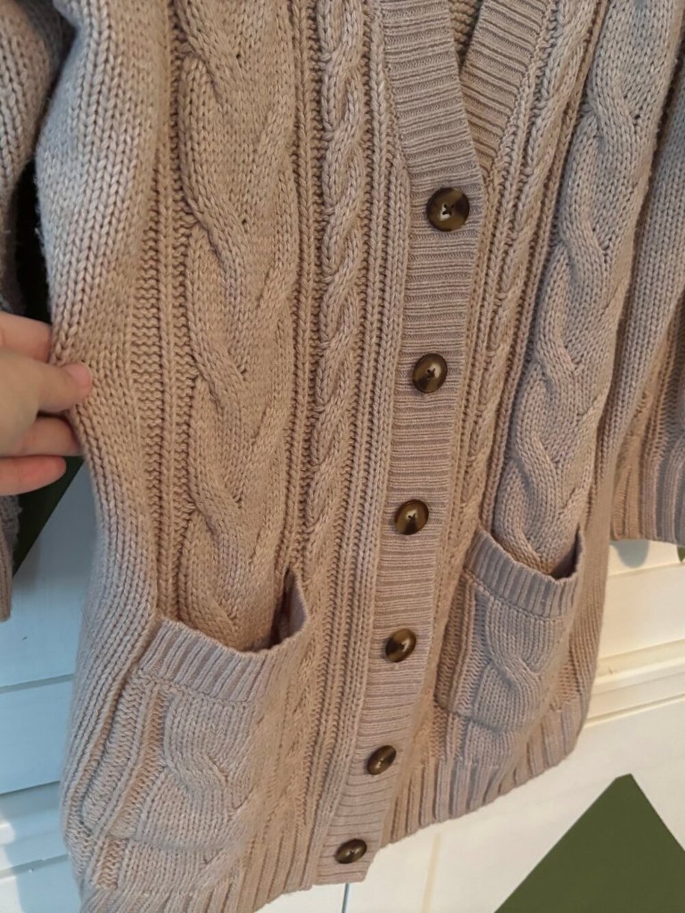 torrid Beige/Brown Chunky Knit Button-Down Cardigan - Picture 3 of 8